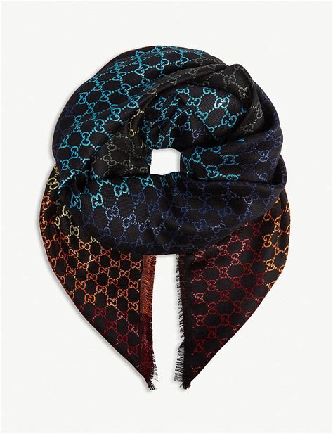 rainbow gucci scarf|gucci scarf with flowers.